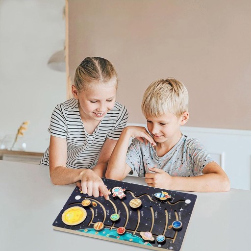 Загадка девять планет Montessori Образовательные игрушки научные исследования