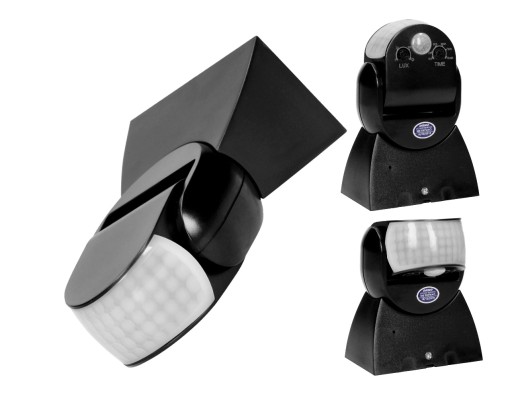 Датчик движения 360/180 градусов. 2 датчика, IP65, 1200Вт, черный