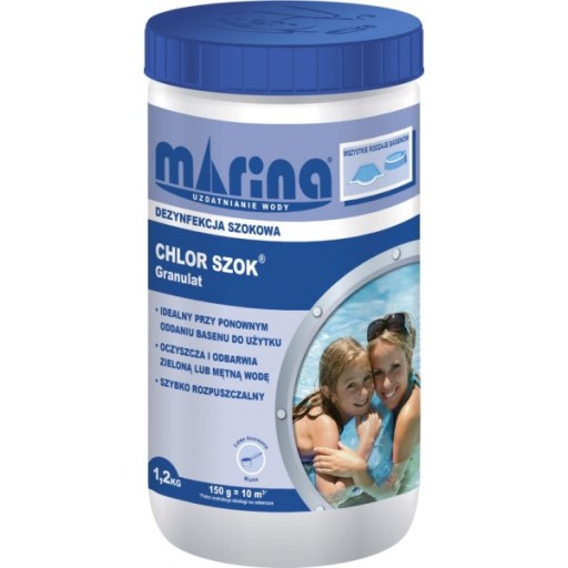 POOL TABLETS CHLOR MARINA МНОГОФУНКЦИОНАЛЬНЫЕ хлорные таблетки 20г 1,2кг
