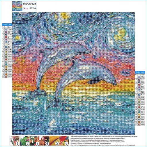 Diamond Diamond Mosaic Delphin