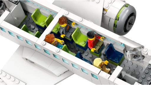 LEGO CITY Фигурки ПАССАЖИРСКОГО САМОЛЕТА БОЛЬШОЙ Набор кубиков АЭРОПОРТОВЫЕ ТРАНСПОРТНЫЕ СРЕДСТВА