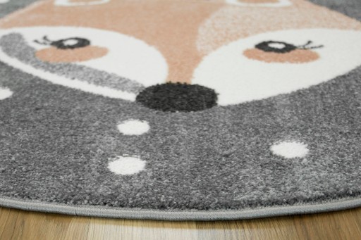 Обвенчались. КРУГЛЫЙ КОВЕР LIMA 160 СМ ДЛЯ ДЕТСКОЙ КОМНАТЫ POWDER PINK FOX DOTS