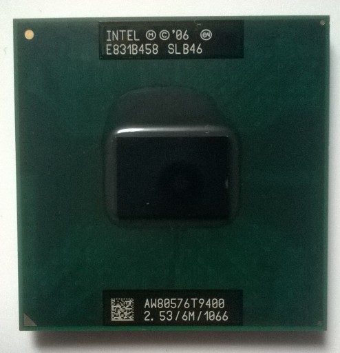Intel Core 2 duo T9400 2,53 ГГц 1066 МГц FSB 6 МБ