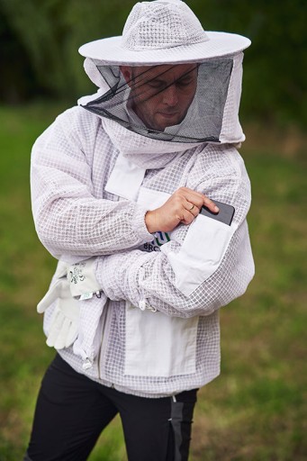 Bluza pszczelarska z kapeluszem, wersja WENTYLOWANA, rozmiar S - BRCTECH