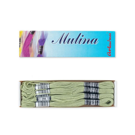 Mulina nić do haftu 12x8mb/op zielony 1704