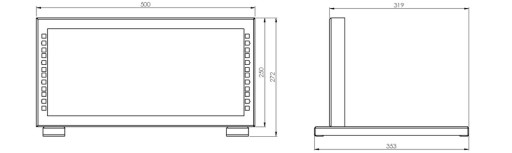 Стойка 19'' Spacetronik 4U 350мм ЧЕРНАЯ