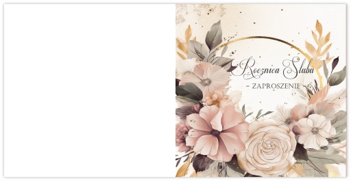 ZAPROSZENIA NA 10 25 40 50 ROCZNICĘ ŚLUBU KWIATY GOTOWE BEZ MSZY + KOPERTA