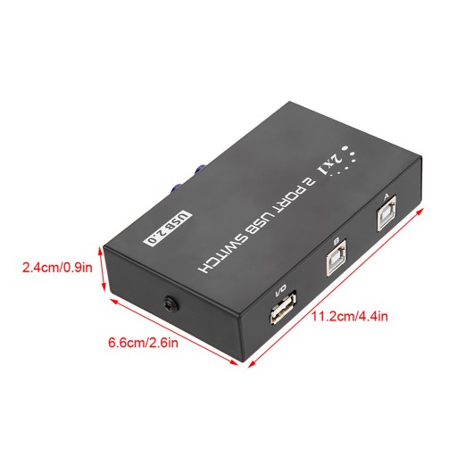 2/4-портовый USB 2.0 ручной переключатель общего доступа для ПК, принтера, сканера