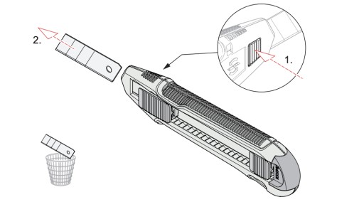 Нож Knipex со сломанным лезвием Tapet Tapeciak 18 мм
