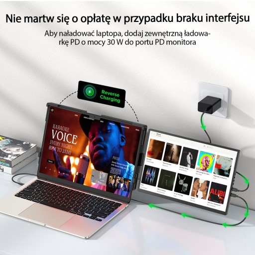 Портативный монитор UPERFECT с диагональю 14 дюймов и двойным экраном 2K QHD для ноутбуков с IPS-матрицей