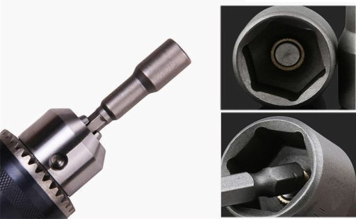 Zestaw 5 szt NASADKA 10 mm DO WKRĘTARKI HEX MAGNETYCZNA BIT Nasadki Farmer