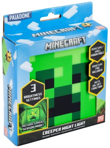 Lampka Minecraft CREEPER kwadratowa10x10cm Czujnik Zmierzchu Licencjonowana