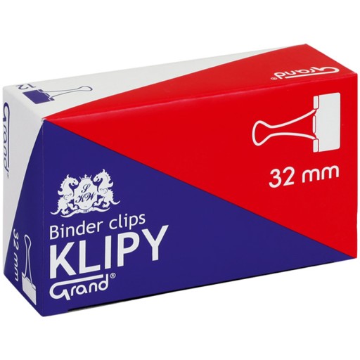 Grand klipy biurowe r. 32mm 12szt