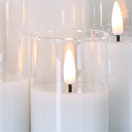 ŚWIECZKA WKŁAD LED DO ZNICZA EFEKT PŁOMIENIA NA BATERIE ŚWIECA 17.5cm 7028