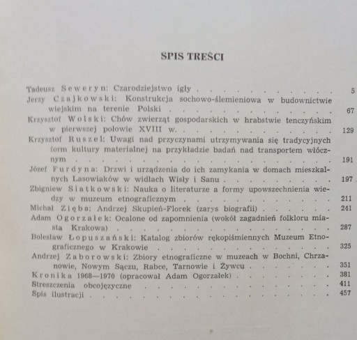 ЕЖЕГОДНИК ЭТНОГРАФИЧЕСКОГО МУЗЕЯ Краков № 4/1972 г.