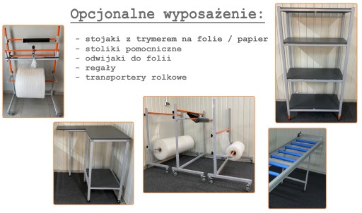 Duży i praktyczny stół do pakowania 200x80x180