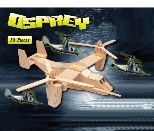 3D ДЕРЕВЯННЫЙ ПАЗЛ САМОЛЕТ V-22 OSPREY