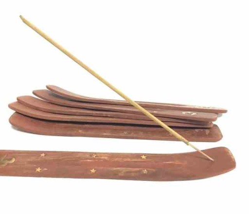 Sattva Natural Indian Incense Подставка для ароматических палочек из натурального дерева