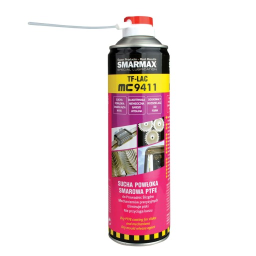 Suchy smar teflonowy PTFE trwały skuteczny SMARMAX TF-LAC MC-9411 500ml