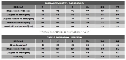 BIELIZNA TERMOAKTYWNA MĘSKA DAMSKA UNISEX OCIEPLANA POLSKA KOMPLET r. XXL