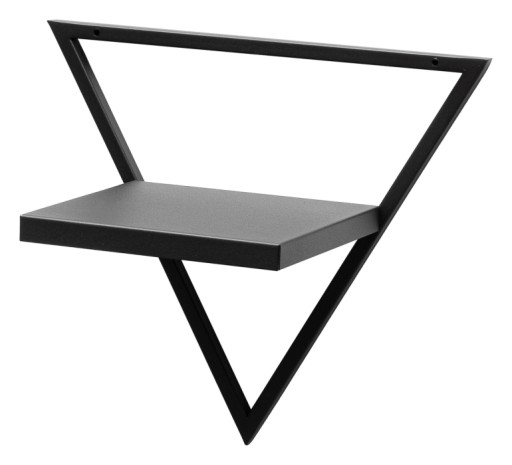 НАСТЕННАЯ МЕТАЛЛИЧЕСКАЯ ПОДСТАВКА ДЛЯ ЦВЕТОВ LOFT С ПОЛКОЙ ДЛЯ ЦВЕТОВ - ЧЕРНАЯ