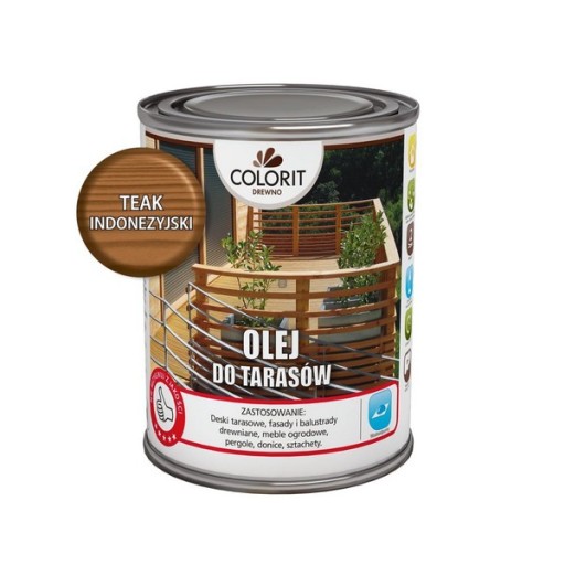 Colorit Terrace Wood Oil 0,75л ИНДОНЕЗИЙСКИЙ ТИК ТИК ТЕК 750мл мебель