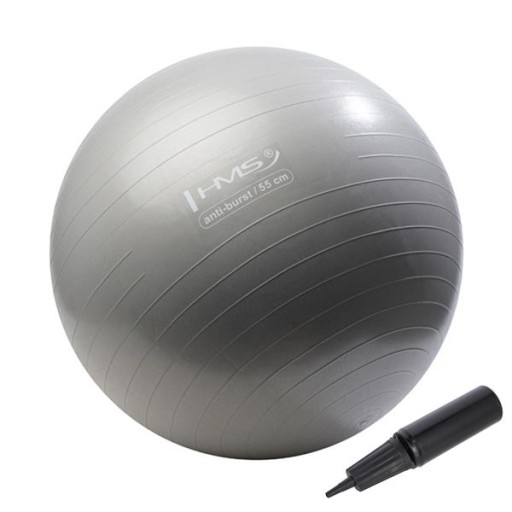 Piłka gimnastyczna do jogi i pilatesu grafitowa 55cm Anti-Burst YB02 HMS