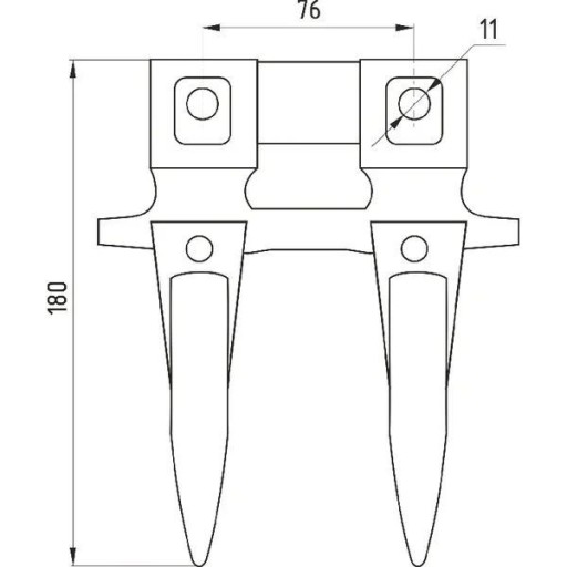 Двойной байонет со стеблем BIZON Z056 505002005 505