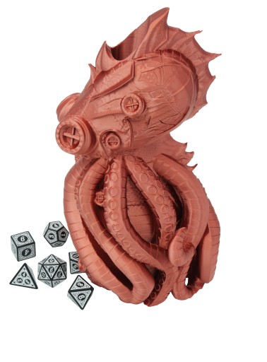Стимпанк осьминог - башня для игральных костей - FatesEnd Octopunk Dice Tower