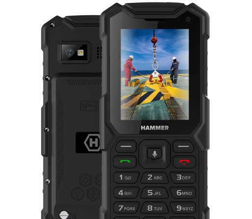 Telefon HAMMER 5 Smart Czarny Mocny Odporny na Wodę Pył Kurz IP68 MOCNY