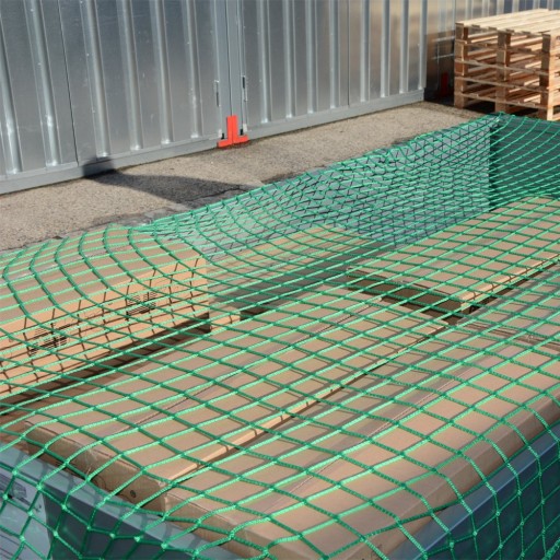 СЕТКА БЕЗОПАСНОСТИ ГРУЗА ДЛЯ ПРИЦЕПА 2X3M ЗЕЛЕНАЯ С ФИКСИРОВАННЫМ ВЕРЕВОМ