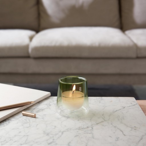 Świecznik i Świeca wkładka zapachowa Bolsius CleanLight - Gardenia & Figa