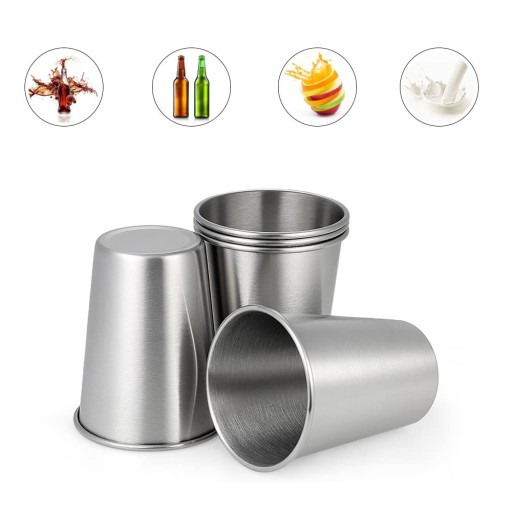 KUBEK DO PICIA ZE STALI NIERDZEWNEJ 230ML 6 SZT