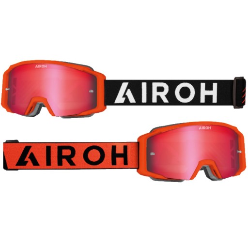 Gogle Airoh Blast Xr1 Orange Matt - Szyba Red Mirrored (1 szyba w zest)