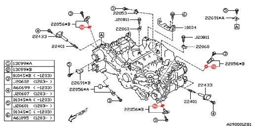 SUBARU ORING USZCZELKA CZUJNIKA WAŁKA ROZRZĄDU FB