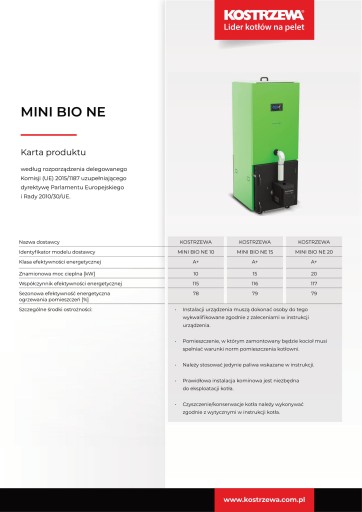 Пеллетный котел Kostrzewa Mini Bio NE 20кВт + ГРАНТЫ + БЕСПЛАТНО + 0% РАССРОЧКА