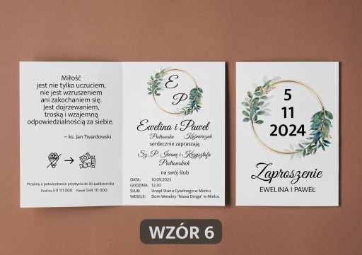 ZAPROSZENIA NA WESELE ŚLUB Z PERSONALIZACJĄ ŚLUBNE WESELNE KOPERTA EKSPRESS