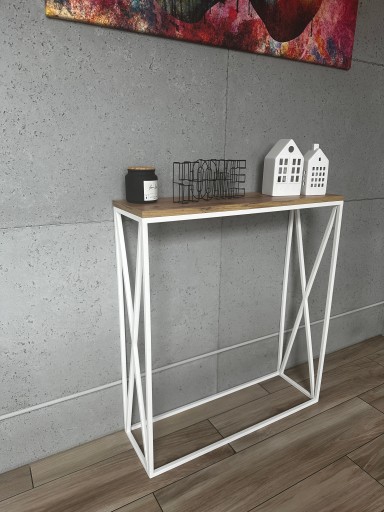 Консоль туалетного столика INDUSTRIAL LOFT 80Х25х90 БЕЛЫЙ
