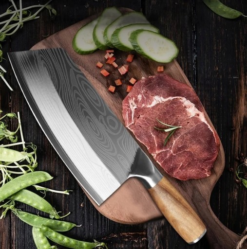 Колун КУХОННЫЙ ЯПОНСКИЙ НОЖ ШЕФА ОСТРЫЙ ДЛЯ МЯСА ОВОЩЕЙ 32 см