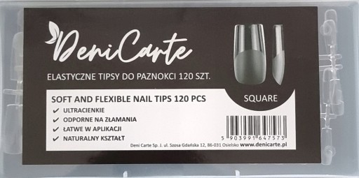 ГИБКИЙ МЯГКИЙ ГЕЛЬ FLEXI CLEAR Квадратные кончики THIN FLEXIBLE CLEAR 120