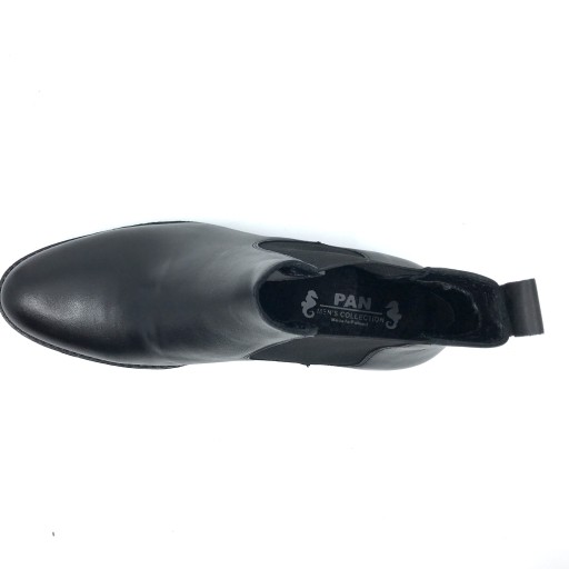 BUTY SZTYBLETY MĘSKIE SKÓRA CZARNE 40 26,5 cm PAN