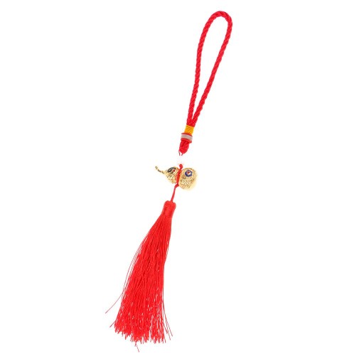 Ретро-колокольчик Lucky Fengshui с декором из красных кисточек
