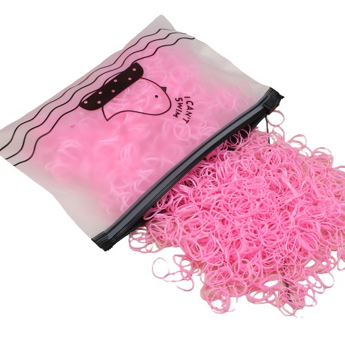 Силиконовые резинки для косичек MINI PINK, 2000 шт.