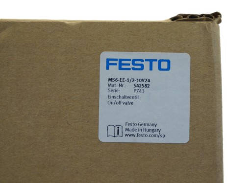 ELEKTROZAWÓR ZAŁĄCZAJĄCY FESTO MS6-EE-1/2-10V24 542582