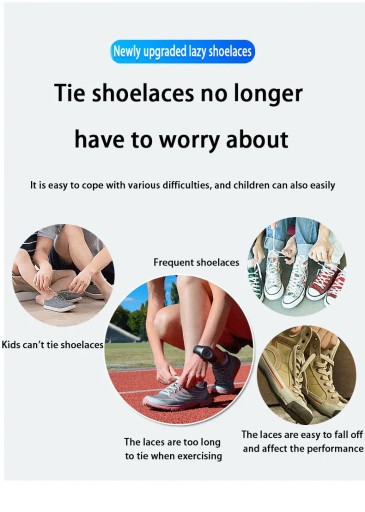 1 Pair Elastic No Tie Shoelaces Flat Sneakers