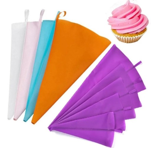 Tylki Cukiernicze DUŻE 5szt + Rękaw SILIKONOWY 30cm+5szt Jednorazowe