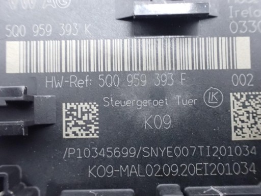 МОДУЛЬ КОНТРОЛЛЕРА ДВЕРИ 5Q0959393K VW TOURAN II III 5T 21R