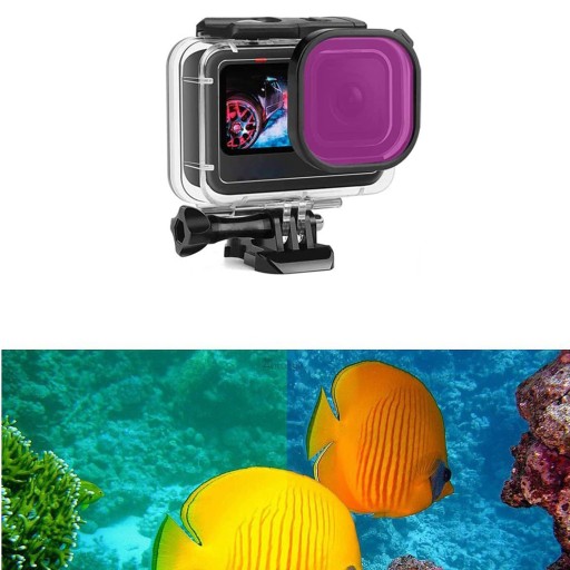 Водонепроницаемый сенсорный подводный корпус 60 м для камер GoPro Hero 12 11 10 9
