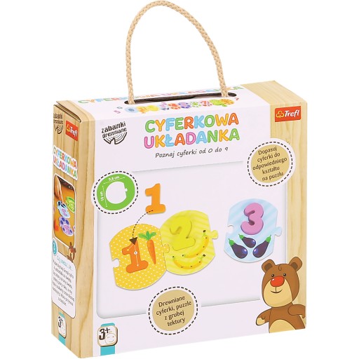 TREFL 61441 Деревянная игрушка-головоломка с числами