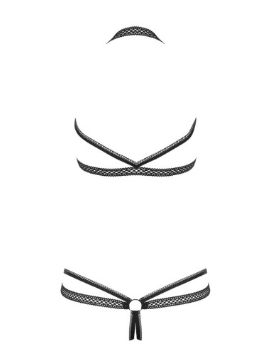 Съемное боди Obsessive Teddy Darkie черный L/XL